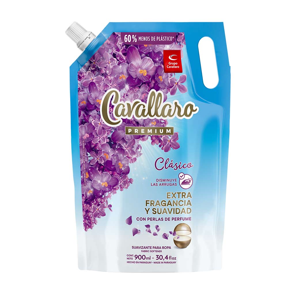 SUAVIZANTE PARA ROPAS CAVALLARO PREMIUM - Doypack 900ml - Clásico