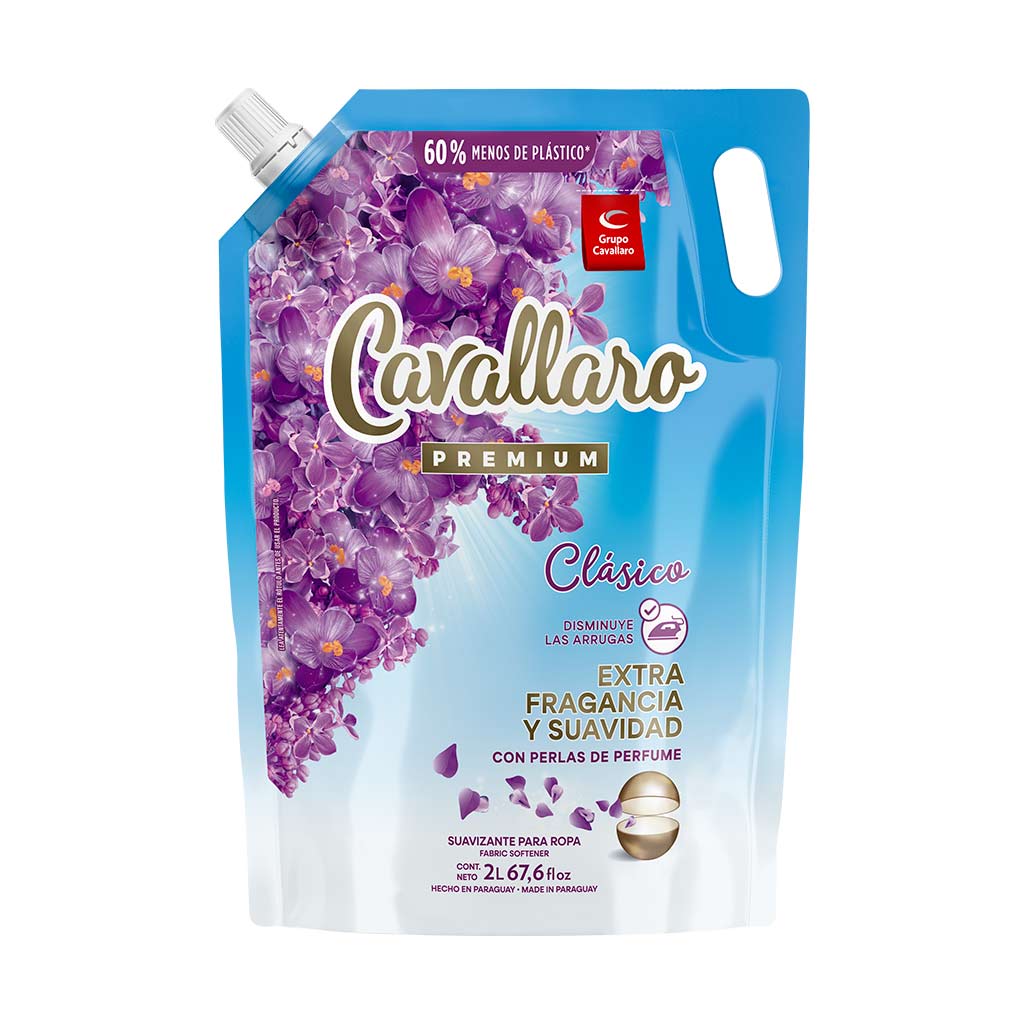 SUAVIZANTE PARA ROPAS CAVALLARO PREMIUM - Doypack 2L - Clásico