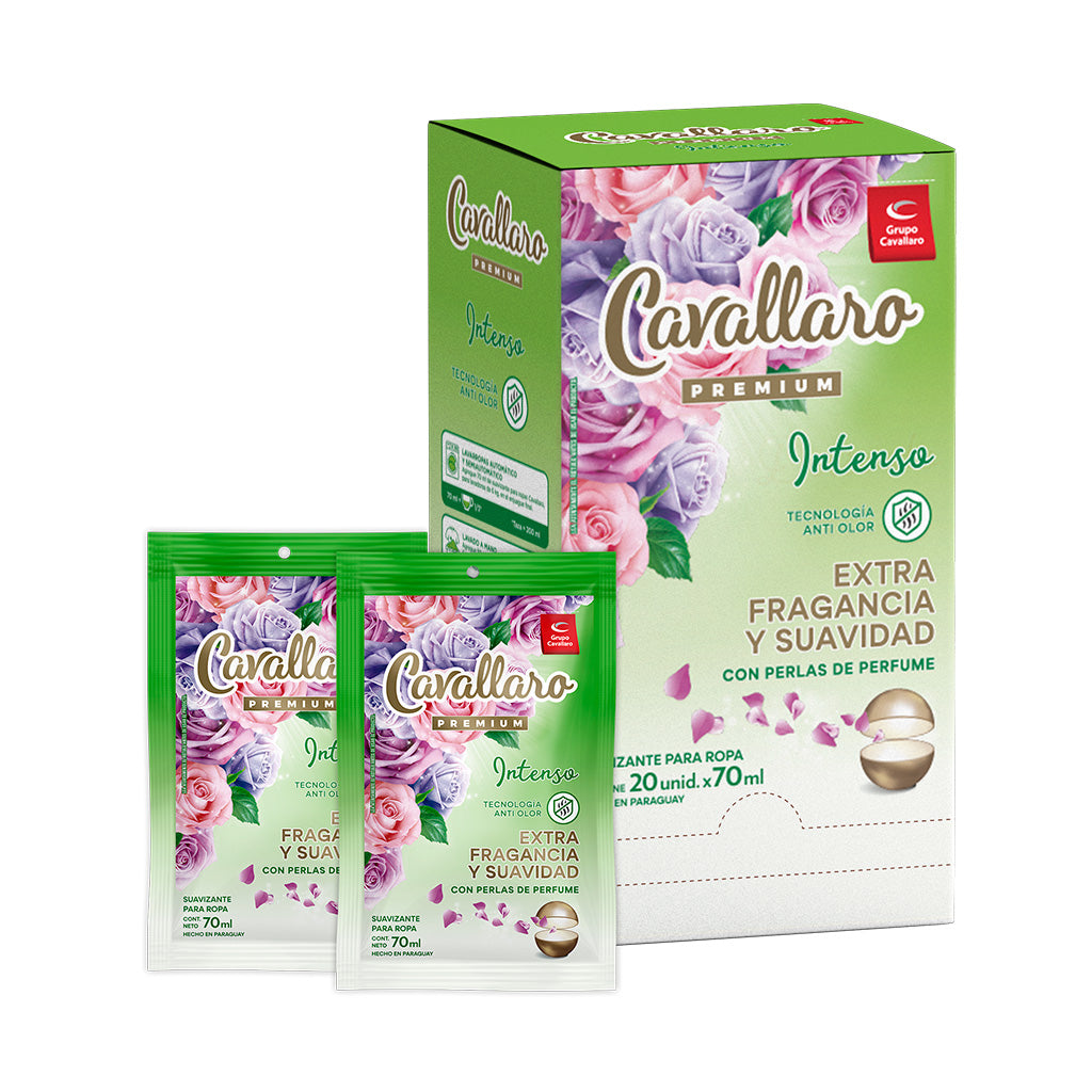SUAVIZANTE PARA ROPAS CAVALLARO PREMIUM - Display 20x70ml - Intenso