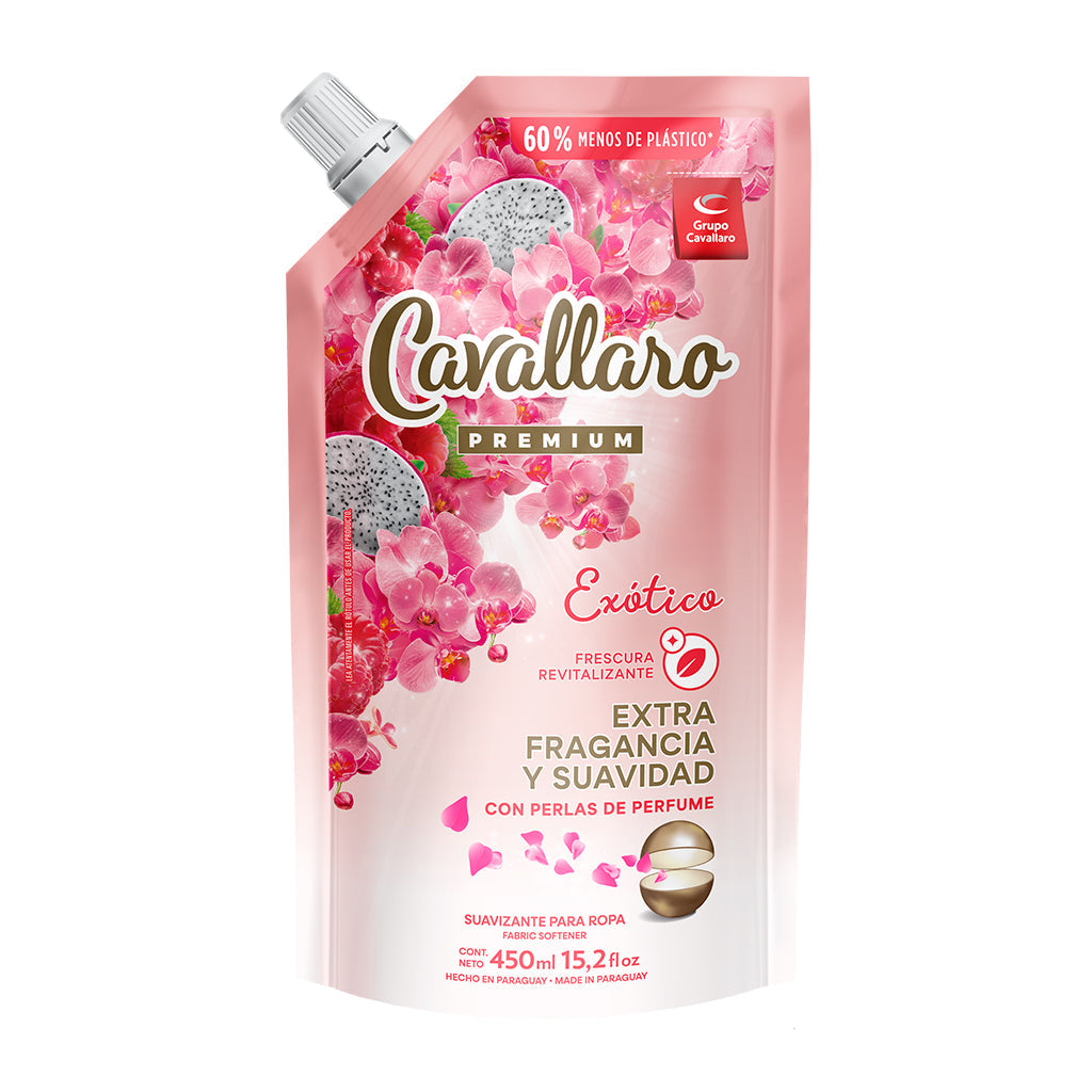 SUAVIZANTE PARA ROPAS CAVALLARO PREMIUM - Doypack 450ml - Exótico