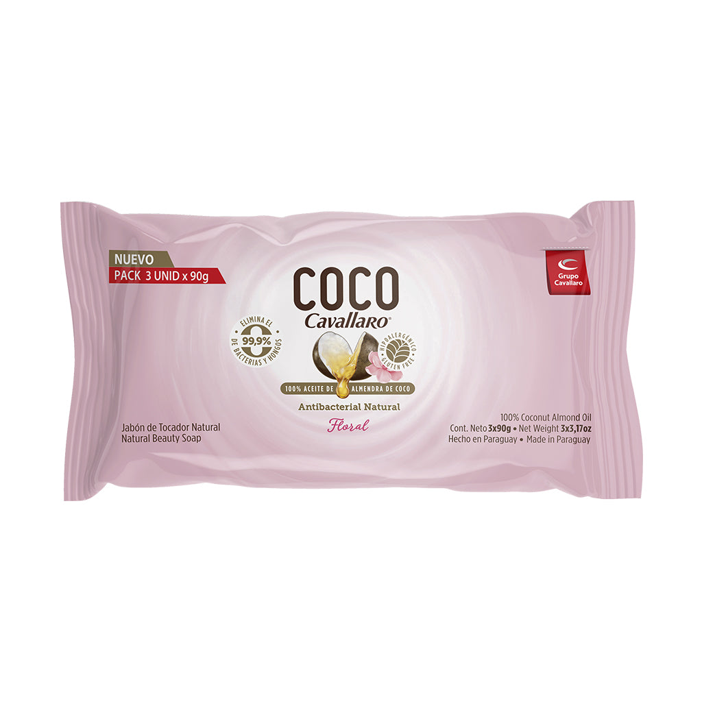 JABON DE TOCADOR COCO CAVALLARO - Tripack 3 x 90g - Floral