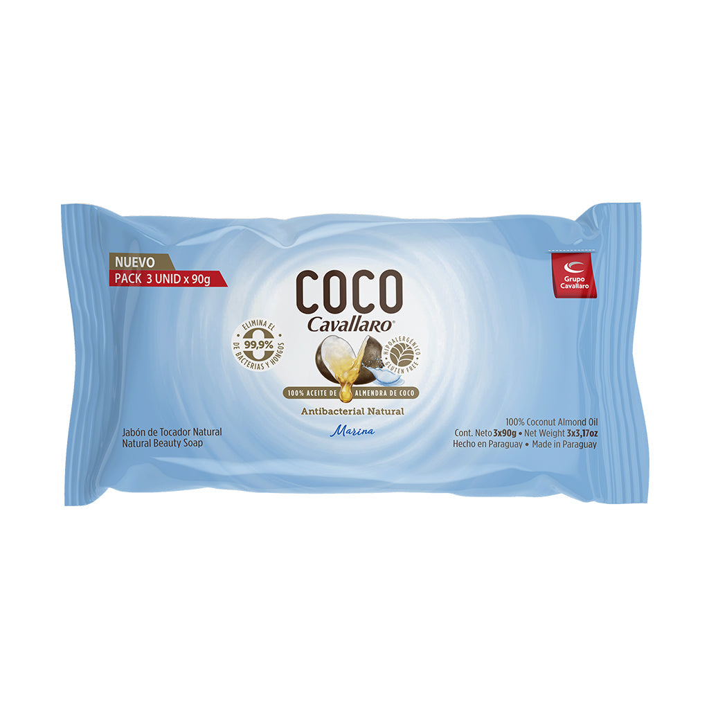 JABON DE TOCADOR COCO CAVALLARO - Tripack 3 x 90g - Marina