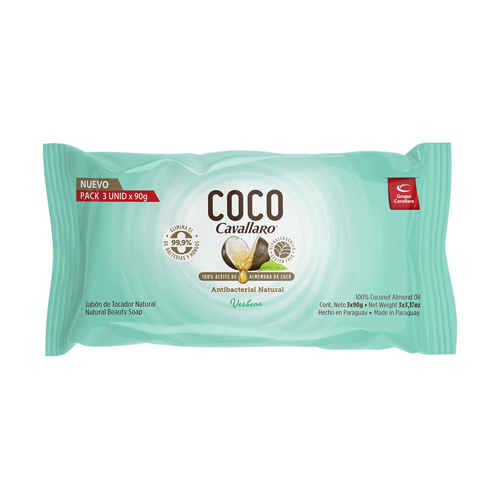 JABON DE TOCADOR COCO CAVALLARO - Tripack 3 x 90g - Verbena