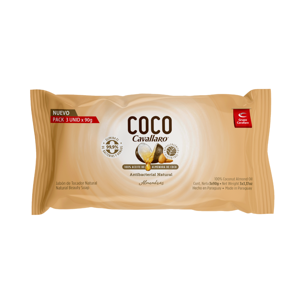 JABON DE TOCADOR COCO CAVALLARO - Tripack 3 x 90g - Almendras