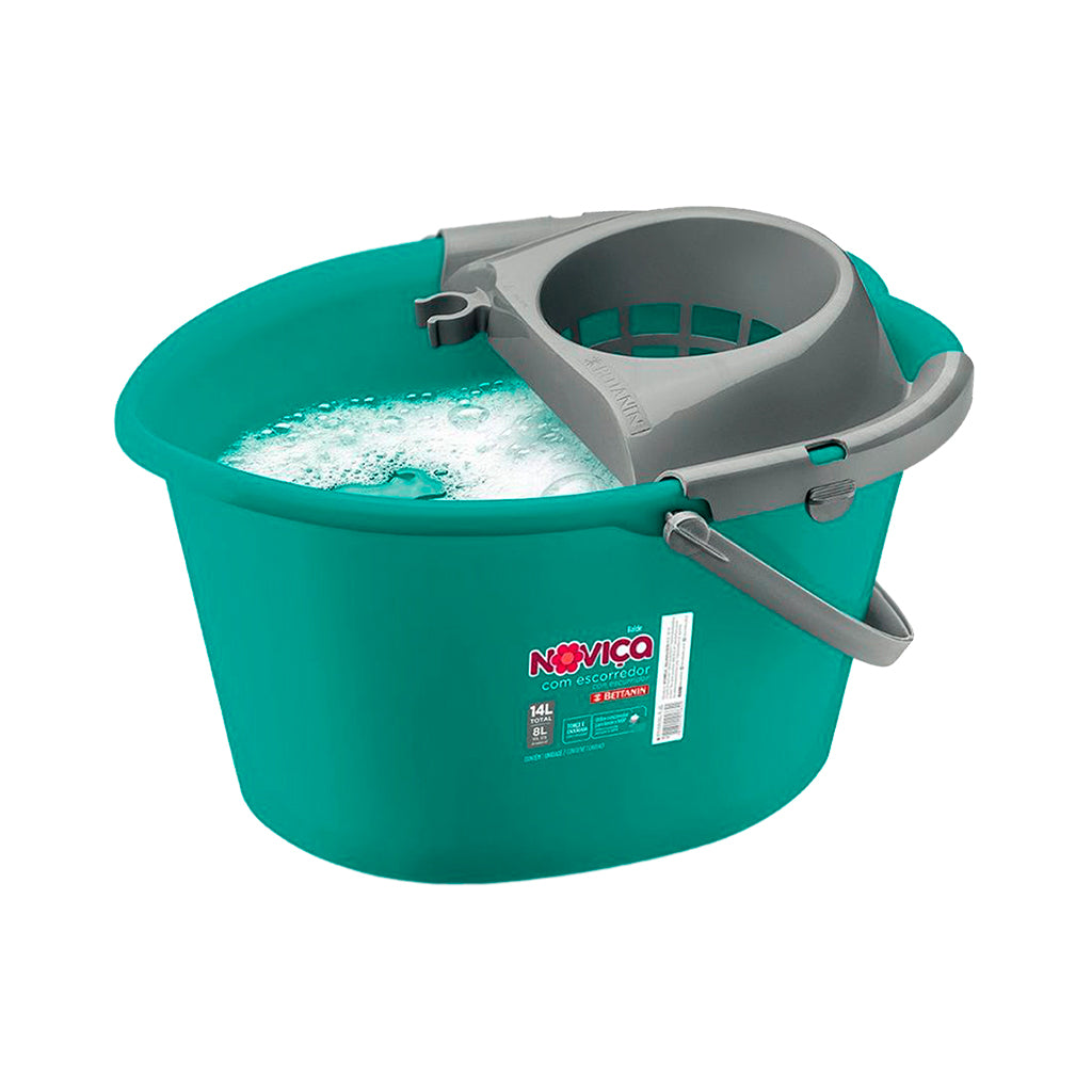 BALDE C/PORTA ESCURRIDOR NOVICA - Balde con porta escurridor - Neutro
