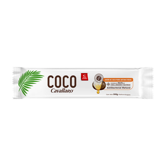 JABON DE COCO PURO COCO CAVALLARO - Barra de 500g - Blanco