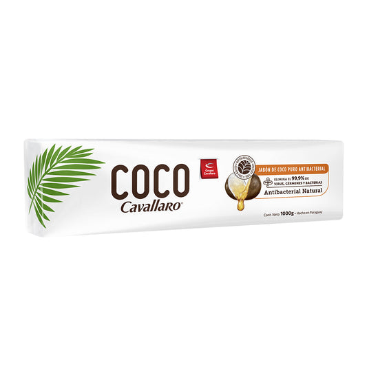 JABON DE COCO PURO COCO CAVALLARO - Barra de 1000g - Blanco