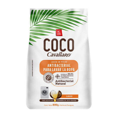 JABON EN POLVO ANTIBACTERIAL COCO CAVALLARO - Bolsa de 800g - Clásico
