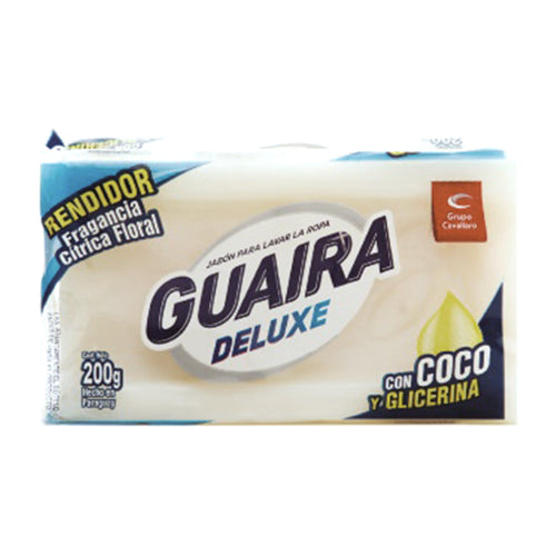 JABON PARA LAVAR LA ROPA GUAIRA DELUXE - Pan de 200g - Coco y Glicerina