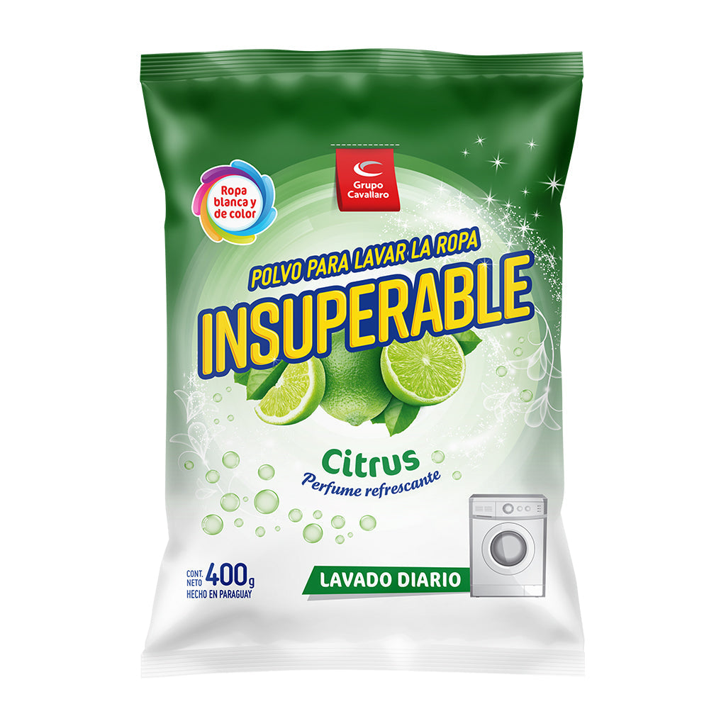 POLVO PARA LAVAR LA ROPA INSUPERABLE - Bolsa de 400g - Citrus
