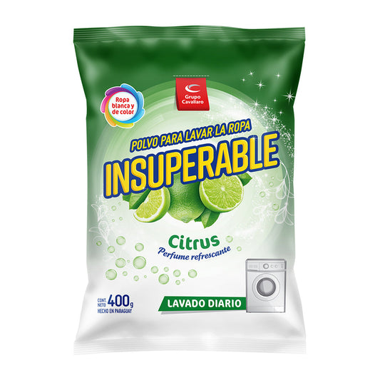 POLVO PARA LAVAR LA ROPA INSUPERABLE - Bolsa de 400g - Citrus