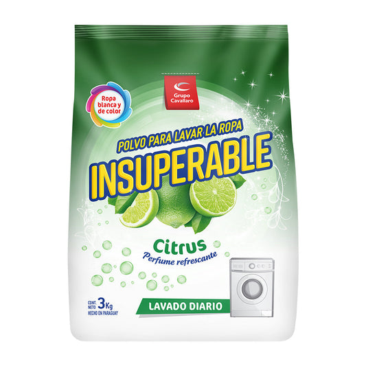 POLVO PARA LAVAR LA ROPA INSUPERABLE - Bolsa de 3Kg - Citrus