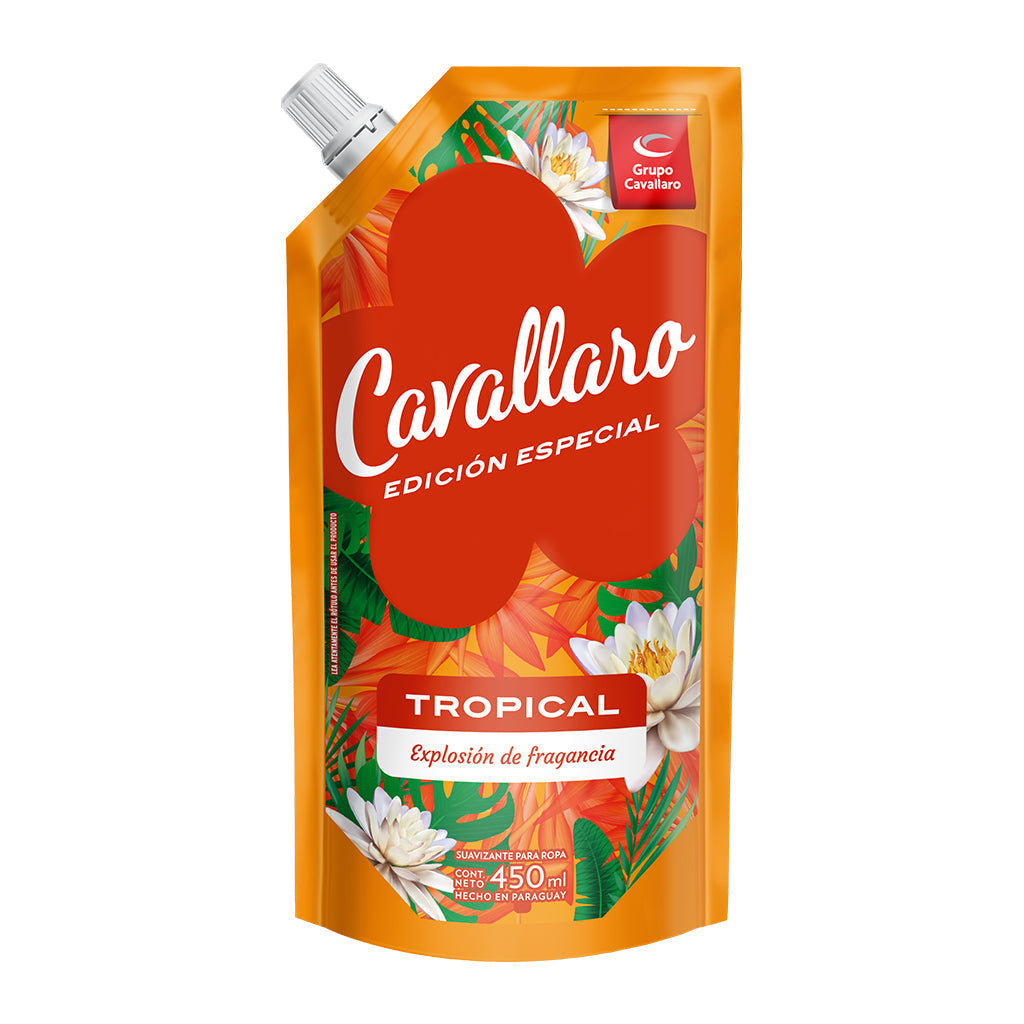 SUAVIZANTE PARA ROPAS CAVALLARO EDICION ESPECIAL - Doypack 450ml - Tropical