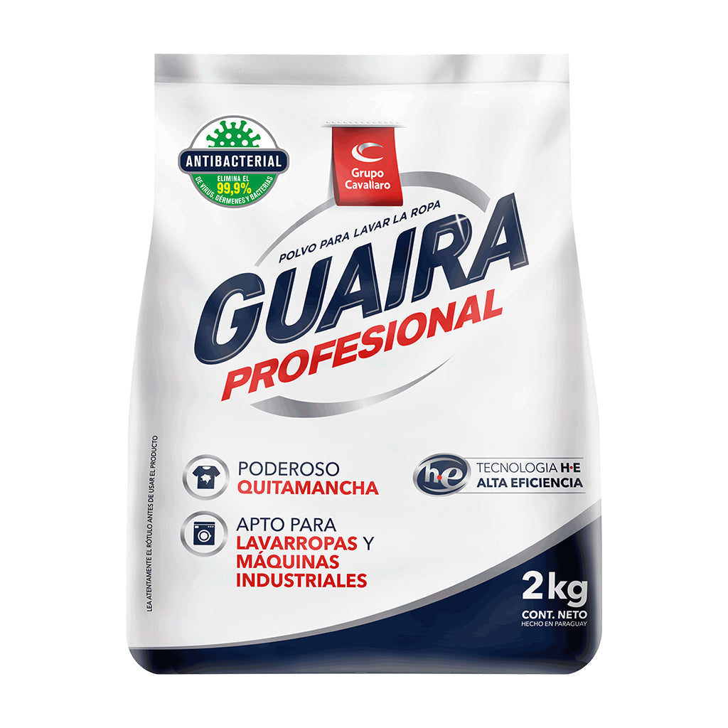 POLVO PARA LAVAR LA ROPA GUAIRA PROFESIONAL - Bolsa de 2Kg - Profesional