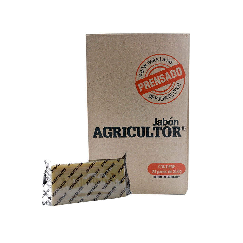 JABON PARA LAVAR LA ROPA AGRICULTOR - Caja de 20 x 250 g - Marrón