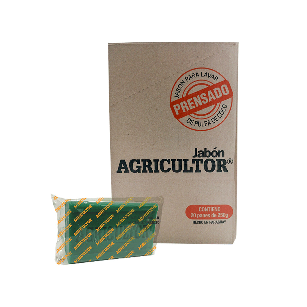JABON PARA LAVAR LA ROPA AGRICULTOR - Caja de 20 x 250 g - Verde