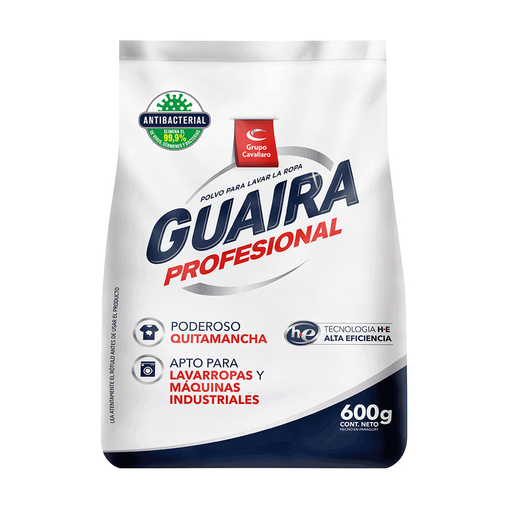 POLVO PARA LAVAR LA ROPA GUAIRA PROFESIONAL - Bolsa de 600g - Profesional