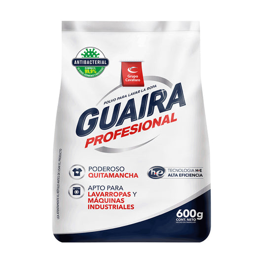 POLVO PARA LAVAR LA ROPA GUAIRA PROFESIONAL - Bolsa de 600g - Profesional