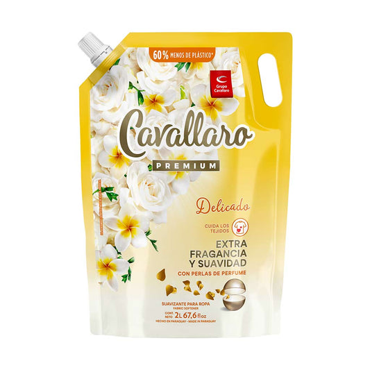 SUAVIZANTE PARA ROPAS CAVALLARO PREMIUM - Doypack 2L - Delicado