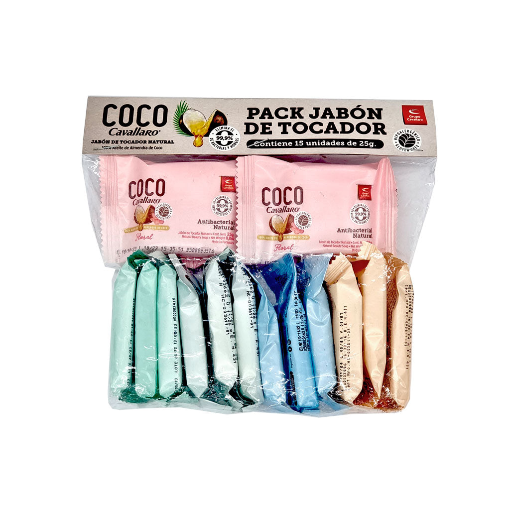 JABON DE TOCADOR COCO CAVALLARO - Pack de 15 x 25g - Surtido