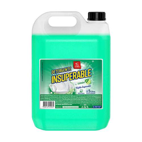 DETERGENTE LAVAVAJILLAS INSUPERABLE - Bidón de 5 L - Limón
