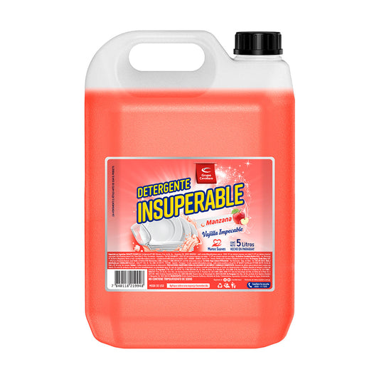 DETERGENTE LAVAVAJILLAS INSUPERABLE - Bidón de 5 L - Manzana
