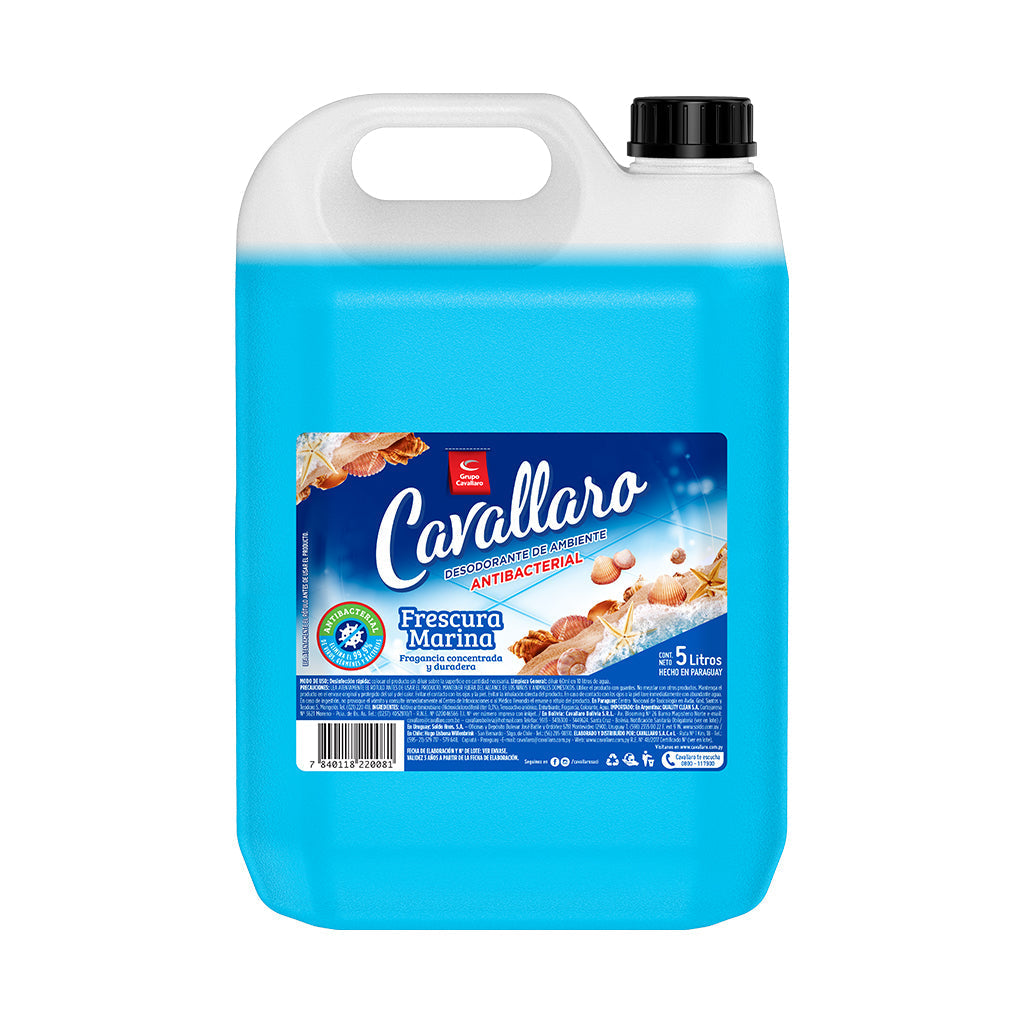 DESODORANTE DE AMBIENTE ANTIBACTERIAL CAVALLARO - Bidón de 5L - Marina