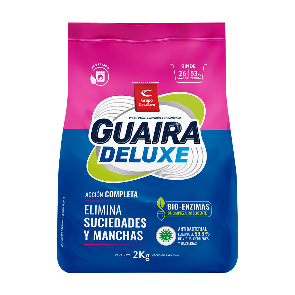 POLVO PARA LAVAR LA ROPA ANTIBACTERIAL GUAIRA DELUXE