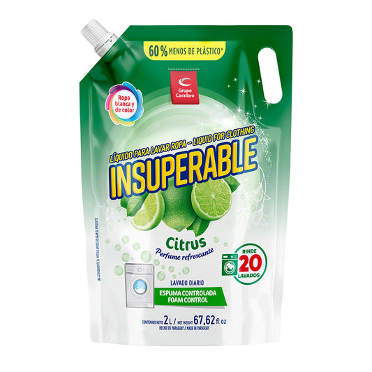 LÍQUIDO PARA LAVAR ROPA INSUPERABLE - Doypack 2L - Citrus