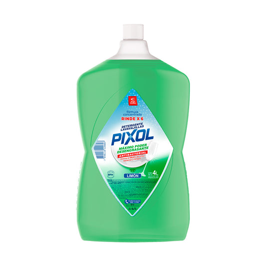 DETERGENTE LAVAVAJILLAS PIXOL FORMULA CONCENTRADA - Bidón de 4L - Limón