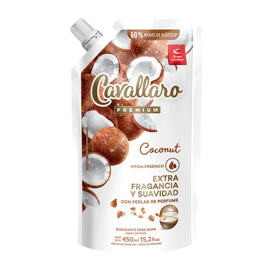 SUAVIZANTE PARA ROPAS CAVALLARO PREMIUM - Doypack 450ml - Coconut