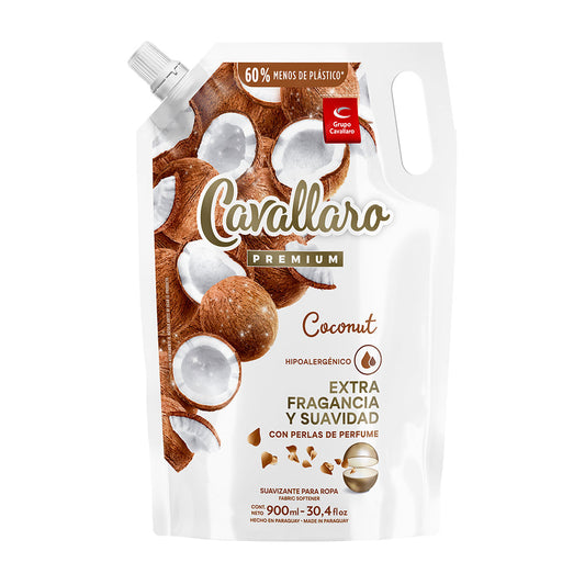 SUAVIZANTE PARA ROPAS CAVALLARO PREMIUM - Doypack 900ml - Coconut