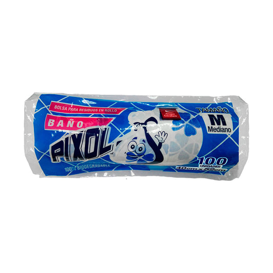 BOLSA PARA BAÑO PIXOL - Rollo x 100 Unidades - Trébol